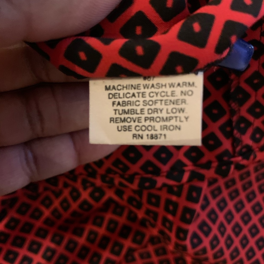 Vintage black n red blouse size 14 - Picture 5 of 6